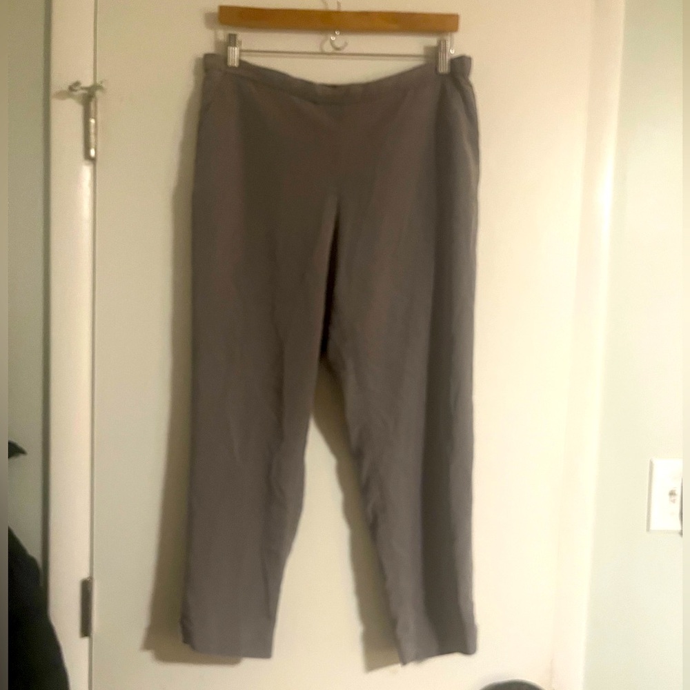 Eileen Fisher gray tencel pants size medium